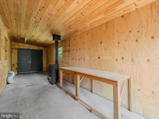 Empty room, Fireplace, Interior, Wooden Ceilings, Wooden Walls