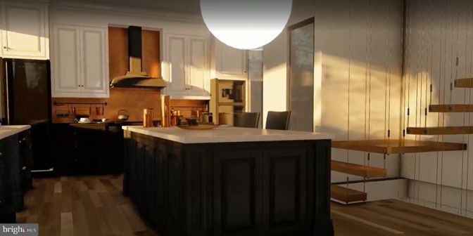Interior, Kitchen, Wood Texture Flooring
