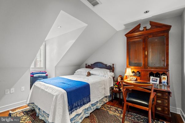 Bedroom, Home Office, Interior, Recessed Lighting, Wood Texture Flooring