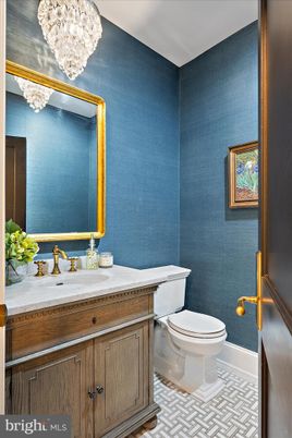 Bathroom, Chandelier, Interior