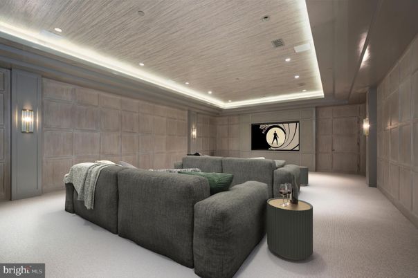 Interior, Living room, Recessed Lighting, Theatre Room