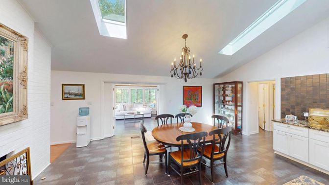 Chandelier, Dining room, Interior, Living room, Stone Walls