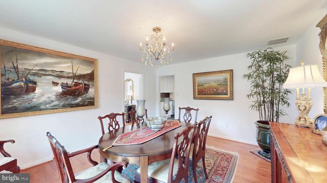 Chandelier, Dining room, Interior, Wood Texture Flooring