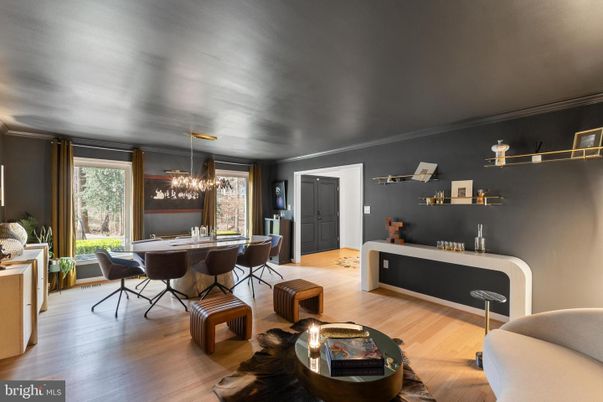 Chandelier, Dining room, Interior, Wood Texture Flooring