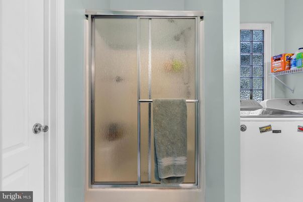 Bathroom, Glass Shower, Interior, Washer