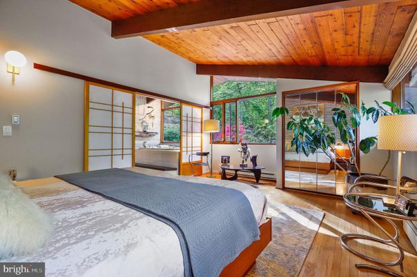 Bedroom, Interior, Wooden Beams, Wooden Ceilings, Wood Texture Flooring