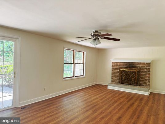Empty room, Fireplace, Interior, Wood Texture Flooring