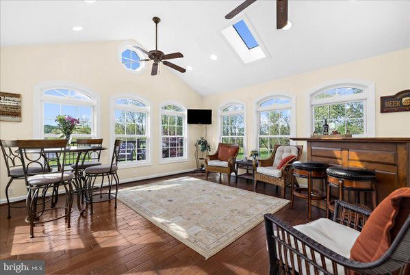 Dining room, Interior, Living room, Recessed Lighting, Wood Texture Flooring
