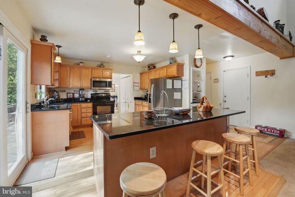 Interior, Kitchen, Pendant Lights, Stainless Steel Appliances, Wood Texture Flooring