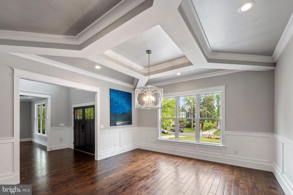 Empty room, Interior, Pendant Lights, Recessed Lighting, Wood Texture Flooring