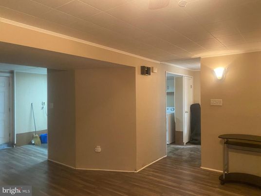 Interior, Washer, Wood Texture Flooring