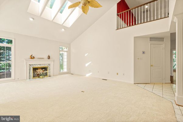 Empty room, Fireplace, Interior, Recessed Lighting
