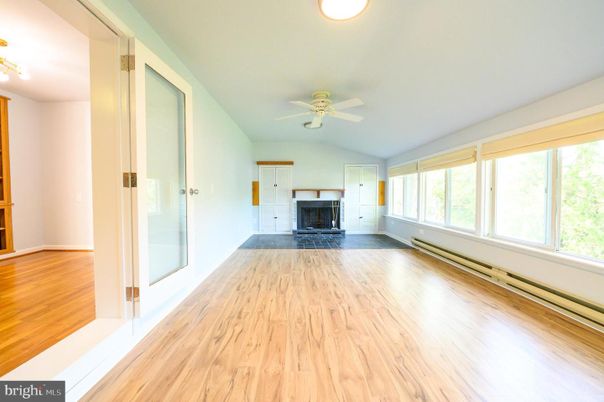 Empty room, Fireplace, Interior, Wood Texture Flooring