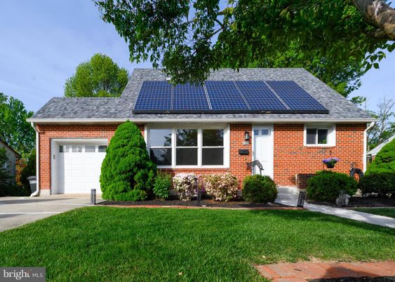 Attached, Exterior, Facade, Brick Facade, Solar Panels, Cape Cod
