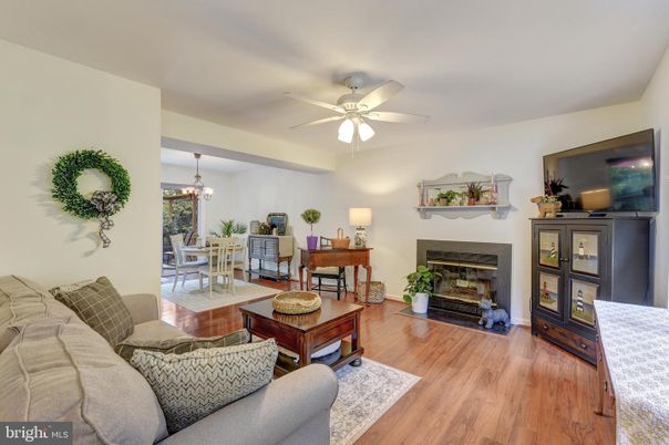 Chandelier, Dining room, Fireplace, Interior, Living room, Wood Texture Flooring