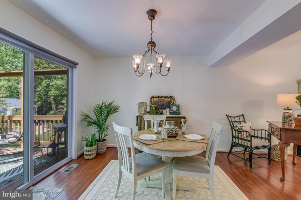Chandelier, Dining room, Interior, Wood Texture Flooring