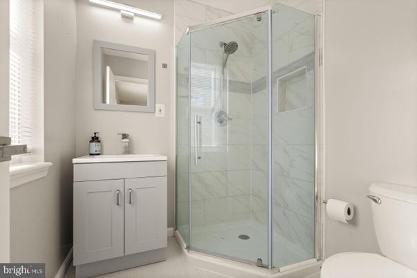 Bathroom, Glass Shower, Interior, Marble Walls