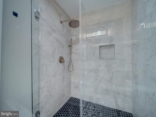 Bathroom, Glass Shower, Interior, Marble Walls