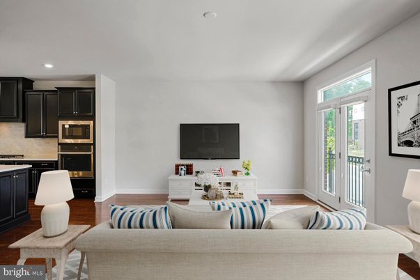 Interior, Kitchen, Living room, Recessed Lighting, Wood Texture Flooring