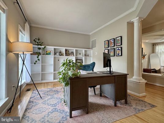 Home Office, Interior, Wood Texture Flooring