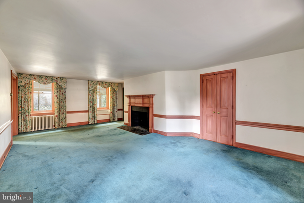 Empty room, Fireplace, Interior