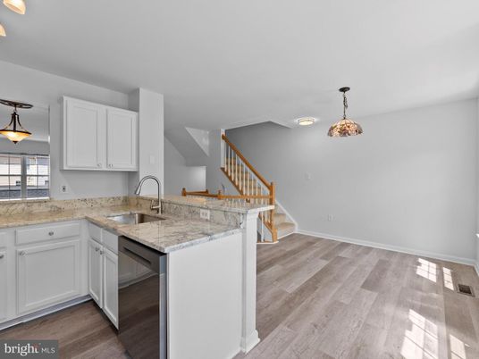 Interior, Kitchen, Pendant Lights, Wood Texture Flooring