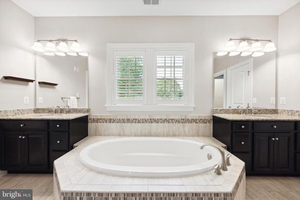 Bathroom, Dual Sink Vanities, Interior, Wood Texture Flooring