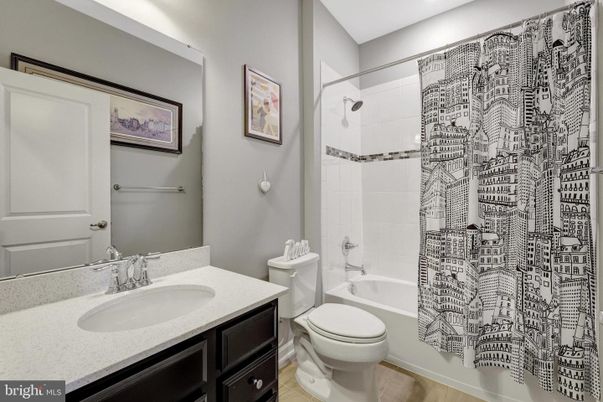 Bathroom, Interior, Recessed Lighting, Wood Texture Flooring