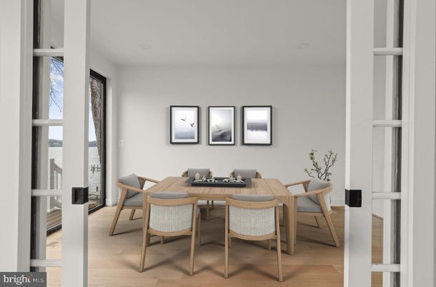 Dining room, Interior, Wood Texture Flooring
