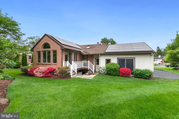 Backyard, Exterior, Facade, Brick Facade, Solar Panels, Cape Cod