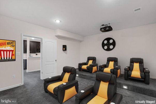 Home Theatre Room, Interior, Projection Screen, Recessed Lighting, Theatre Room