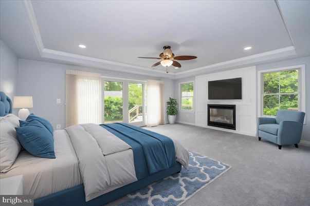 Bedroom, Fireplace, Interior, Recessed Lighting
