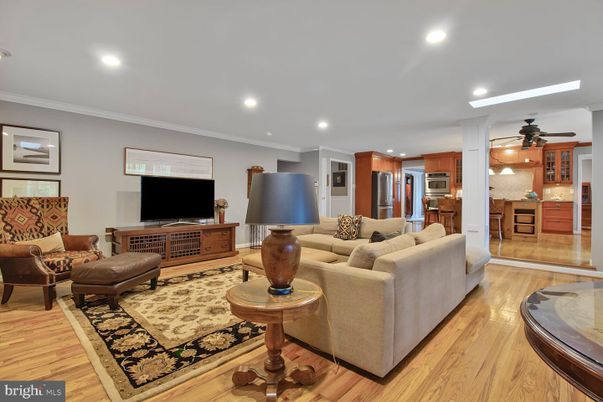 Interior, Kitchen, Living room, Recessed Lighting, Stainless Steel Appliances, Wood Texture Flooring