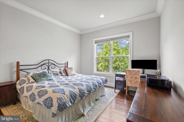 Bedroom, Home Office, Interior, Recessed Lighting, Wood Texture Flooring