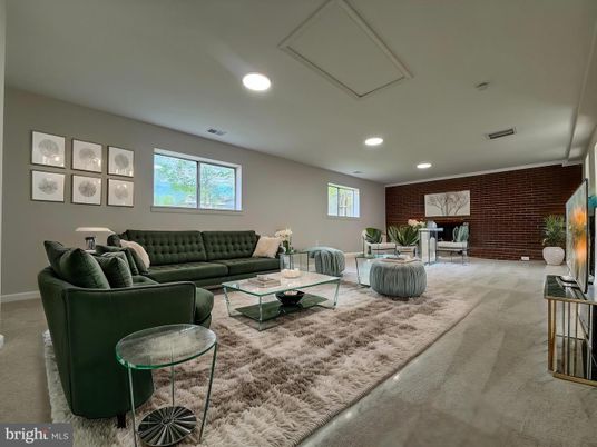 Interior, Living room, Recessed Lighting, Stone Walls