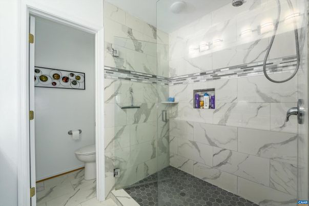 Bathroom, Glass Shower, Interior, Marble, Marble Walls