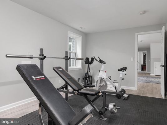 Fitness Equipment, Interior, Wood Texture Flooring