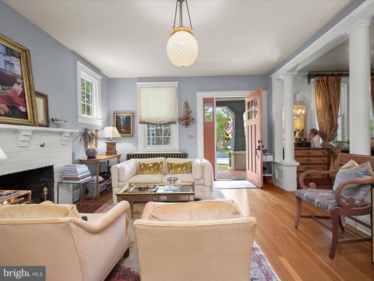 Fireplace, Interior, Living room, Pendant Lights, Wood Texture Flooring