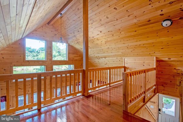 Empty room, Interior, Pendant Lights, Wooden Beams, Wooden Ceilings, Wood Texture Flooring, Wooden Walls