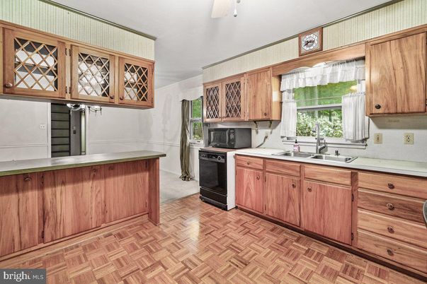 Interior, Kitchen, Wood Texture Flooring