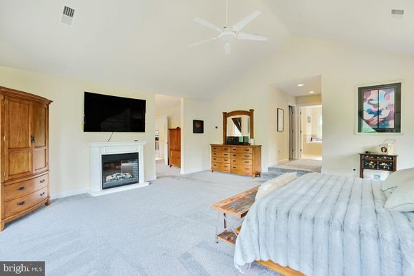 Bedroom, Fireplace, Interior, Recessed Lighting