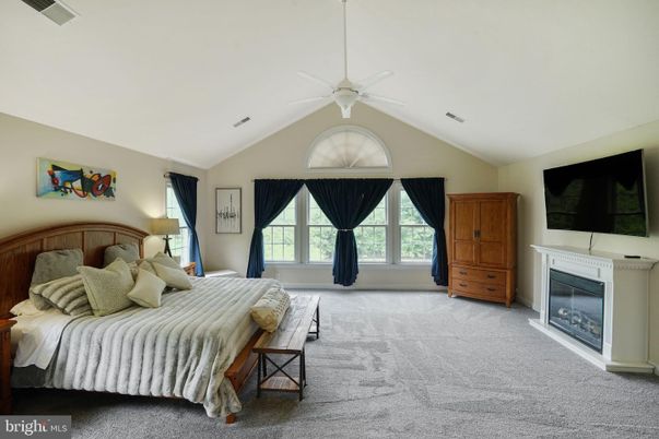 Bedroom, Fireplace, Interior