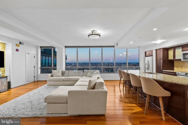 Interior, Kitchen, Living room, Recessed Lighting, Stainless Steel Appliances, Wood Texture Flooring