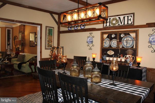 Dining room, Interior, Wood Texture Flooring