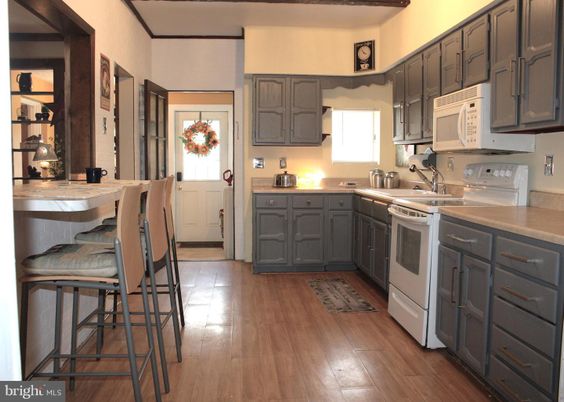 Interior, Kitchen, Wood Texture Flooring