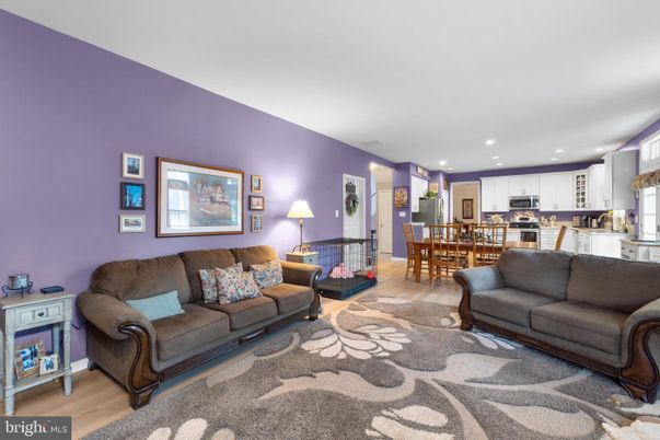 Dining room, Interior, Kitchen, Living room, Recessed Lighting, Stainless Steel Appliances, Wood Texture Flooring