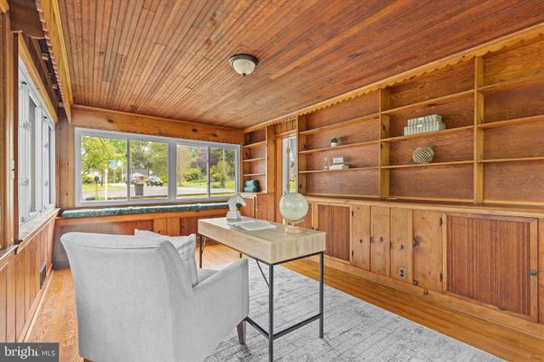 Home Office, Interior, Wooden Ceilings, Wood Texture Flooring, Wooden Walls