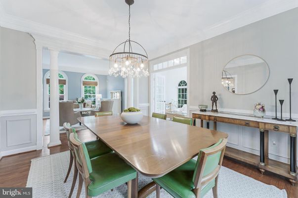 Chandelier, Dining room, Interior, Pendant Lights, Wood Texture Flooring