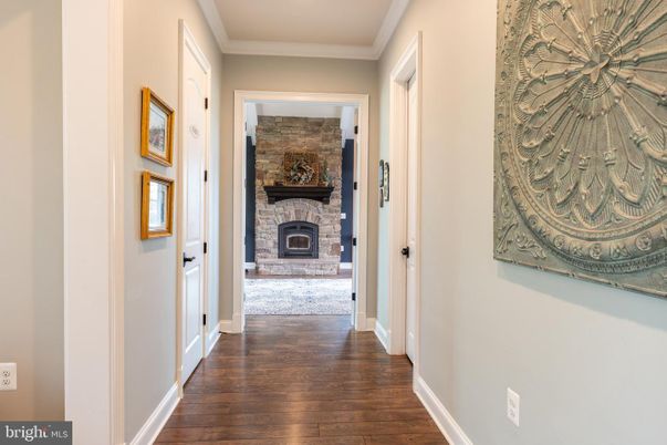 Fireplace, Interior, Recessed Lighting, Wood Texture Flooring