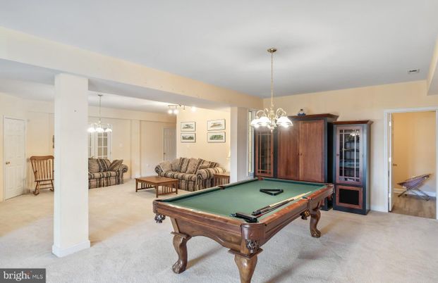 Billiard Table, Chandelier, Game Room, Interior, Living room, Pendant Lights